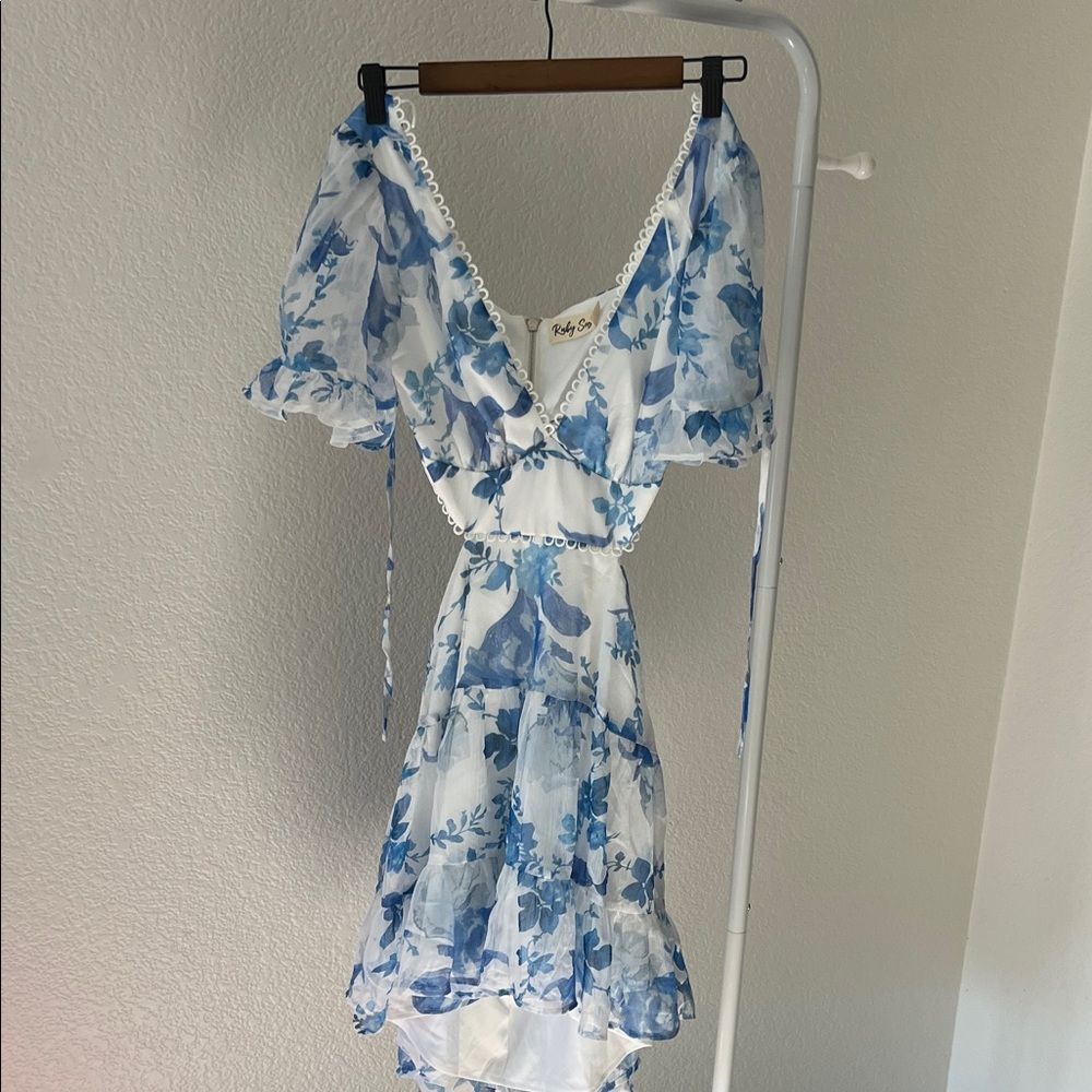 Floral Blue Dress Ruby Suz